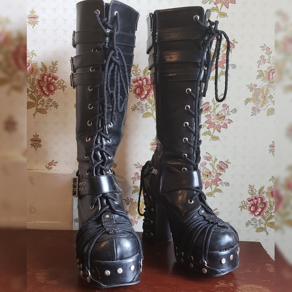DEMONIA CHARADE 206 platform boots